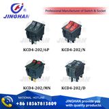 Kcd4-202 Double Key Rocker Switch 6A 250VAC Dpdt Rocker Switches