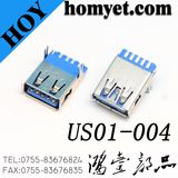 3.0 Solder Type USB Connector with Mounting Harpoon Foot