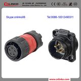 Plastic Screw 5 Pin Mini XLR Panel Mount Waterproof Wire Connector
