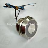25mm Bi-Color Large Ring LED Stainless Steel 316L Latching Piezo Switch