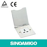 Stainless Steel Distribution Box with Changeable 2 Modules Floor Socket Junction Box