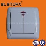 EU Style Flush Mounted Double Wall Power Switch (F3102)