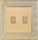 British Standard Double Internet/Double Telephone/Telephone+Internet Socket Flat (N4)