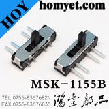 Mini Slide Switch for Mini Electric Device, Side Knob/Toggle Slide Switch (MSK-1155B)