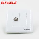 New Design White Color 2 Gang Satellite Socket