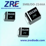 2A Schottky Barrier Rectifier Diode Ss22 Thru Ss220 SMB-Do/214AA Package