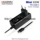 Universal 65W 5A Type-C Switching Power Adapter QC3.0 Fast Charger Pd Power Adapter Quick Charge Type C Pd Wall Travel Charger