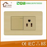 1 Gang 1 Way Switch+3pin Socket