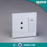 Igoto British Style D2016-1 1 Gang 1 Way Switch and 2 Pin Socket