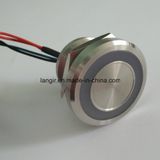 22mm Stainless Steel 316L Blue Ring Illum. Piezo Switch