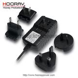 12W Change-Over Plug Power Adapter AC to DC 12V1a 5521 Adaptor with Us UK EU Au Changeover Plug