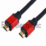 19pin Black Red Mesh 4k HDMI to HDMI Cable for HDTV