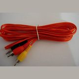 Audio Video Cable Transparent 2RCA to 3.5 Stereo Cable