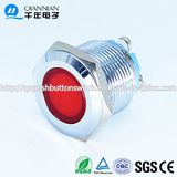 Qn19-LED-B 19mm with Lamp Indicator Lamp Flat Head Screw Pin Terminal Waterproof Metal Push Button Switch
