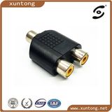 RCA to 2 RCA Splitter Audio Coupler 75 Ohm Connector RCA
