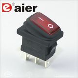 Single Pole 3 Pin Waterproof Mini Rocker Switch 6A 250V