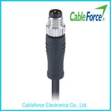 M8 3pin Straight Molded Cable Connector for Factory Automation with CNC Screw