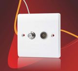 1 Gang Satellite Socket and TV Cable Socket