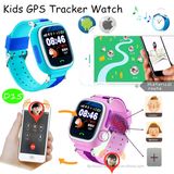 Touch Screen Kids GPS Watch Tracker with GPS+Lbs+WiFi (D15)