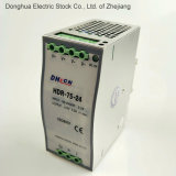 75W HDR-75-12 DIN Rail Power Supply LED Driver Wide Range Input From 85-264VAC to 12VDC 6.3A