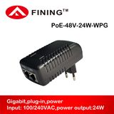 48V Passive Gigabit Poe Injector-Wall Mounted 24W Poe Adapter