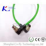 M12 Male Shielded Aviation Molded Auto Parts Electrical Cable Connector