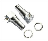 R/a DIP Type Metal Body BNC Female PCB Mounting Connector