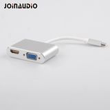 2 in 1 USB 3.1 Type C to VGA/High Definition Multimedia Interface Adaptor Dual Screen Display (9.5012)