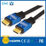 Two-Tone Metal Assembly HDMI 19pin Plug to Plug Cable