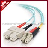 LC UPC to SC UPC Simplex or Duplex 2.0mm LSZH 10G OM3 Multimode Fiber Optic Jumpers