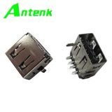 USB a Female Right Angle DIP Type, Short Body, with Shell DIP Type Female Connector
