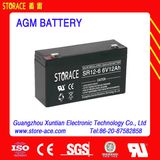 Long Life AGM Battery for Storage / UPS 6V 12ah