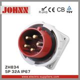 IP44 5p 32A Panel Mounted Plug for Industrial