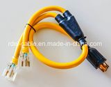 Y Splitter AC Power Cord for CCTV LED with Kc SAA PSE FCC