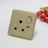 2018 New Model One Gang Switched Socket with Neon