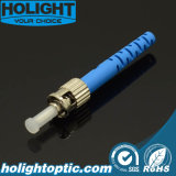 St Fiber Optical Connector with Blue Boot for Patch Cable