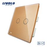 Livolo 2gangs 2way Crystal Glass Panel Remote Touch Switch Vl-C302sr-63
