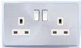 Screwless Range Double Switched Socket