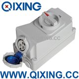 Cee/IEC IP67 Industrial Socket with Switch and mechanical Interlock (QX7012)