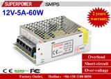 LED Driver DC 12V 5A 60W Switching Power Supply for Security Monitoring