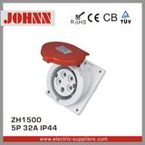 IP44 5p 32A Slopping Panel Mounted Socket for Industrial
