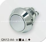 Flat Head Vandalproof Push Button Switch 12mm (QN12-A4)