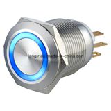 19mm Momentary 1no1nc Stainless Steel Ring LED Push Button Switch