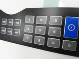 High Lifespan Membrane Keyboard Switches Whit Emboss Key Pet Overlay and 3m Adhesive