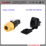 Waterproof IP67 3 Pin Powercon LED Cabinet Connector