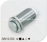 12mm Elevated Head Sliver Latching Push Button Switch