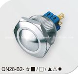 28mm Domed Dpdt Latching Push Button Switch