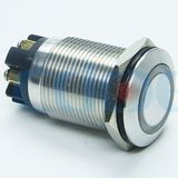Flat Head Latching Type Ring Illunimation Metal Push Button Switch