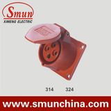 16A 32A Panel Socket 380V 4pin Red Europe Type for Industrial IP44