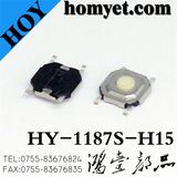 High Quality Tact Switch with 5.2*5.2mm Round Button 4 Pin SMD (HY-1187S-H15)